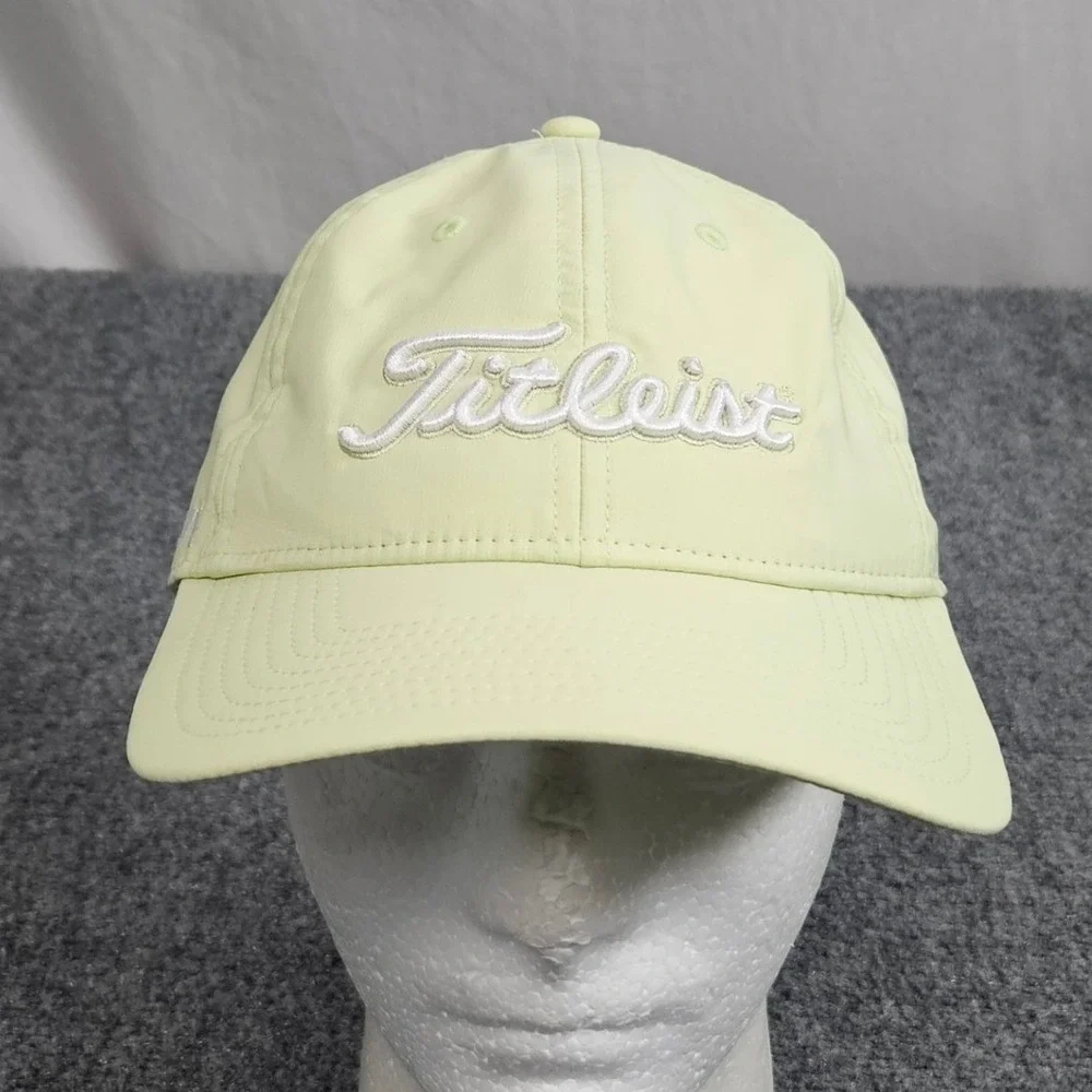 Titleist Golf‎ Hat Mens Lime Green Cap Pro V1 Performance Strapback Activewear